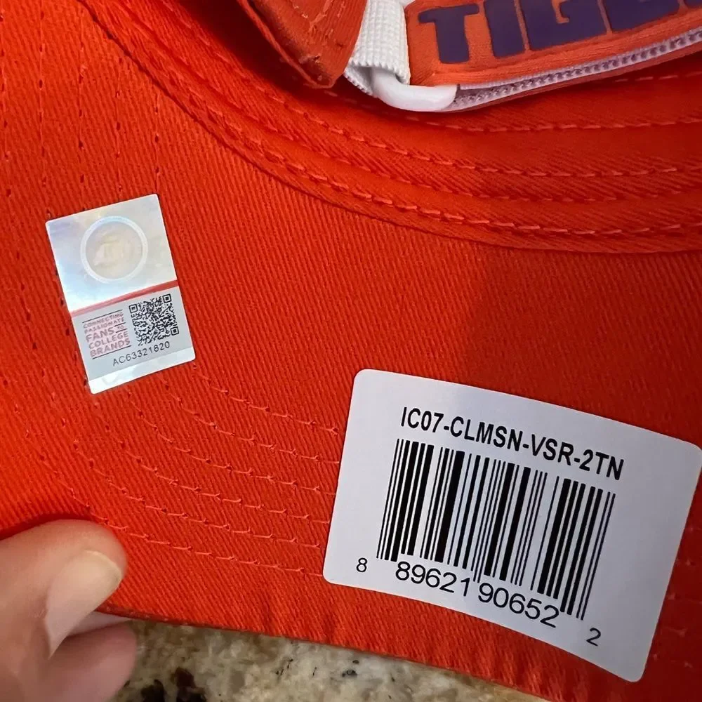 Clemson Tigers Top of the World Orange Visor Hat Adjustable Fit NCAA Sports Fan